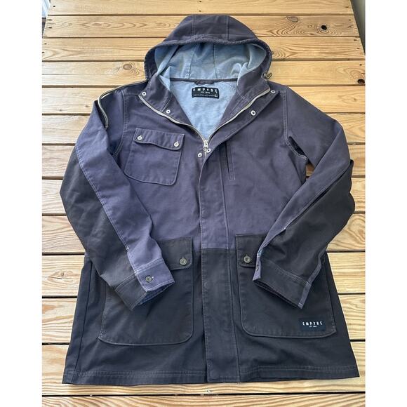 Empyre Hooded Jacket Size Large Men’s Gray Full Zip - Picture 1 of 8